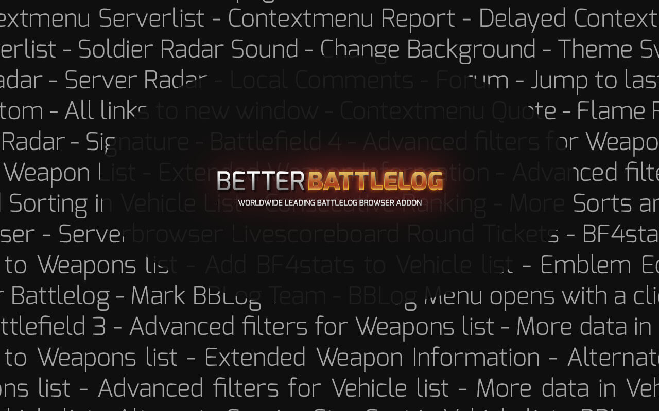 Better Battlelog - It was a pleasure, a honor, simply a great time!